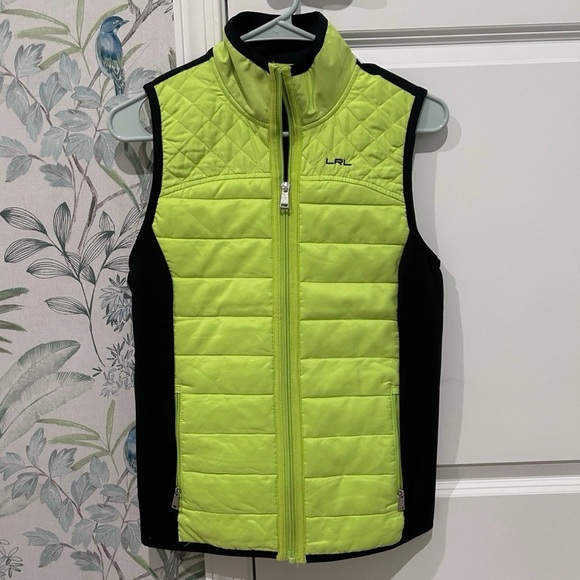 Ralph Lauren Jackets & Blazers - Ralph Lauren Women's Quilted Bright Green And Black Vest Size Small